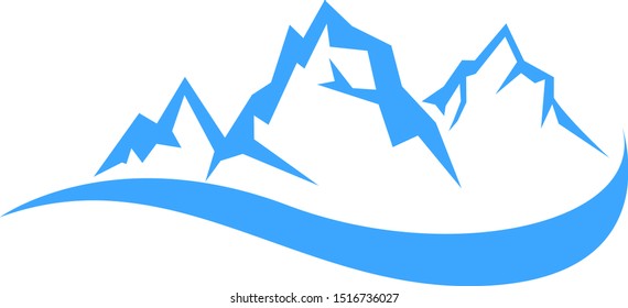 Mountain logo vector, modern style