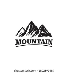 mountain logo vector, mono colour