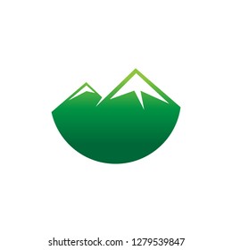 mountain logo vector with nature landscape moder style logo