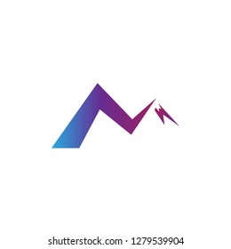 mountain logo vector with nature landscape moder style logo