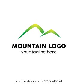 mountain logo vector with nature landscape moder style logo