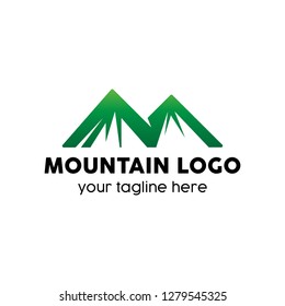 mountain logo vector with nature landscape moder style logo