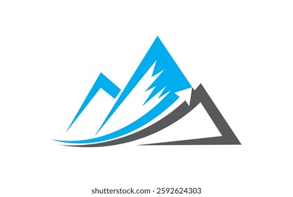 Mountain logo vector on white background vector icon illustration design Pro Vector