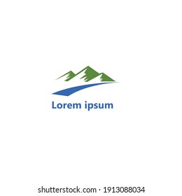 mountain logo vector sign simple