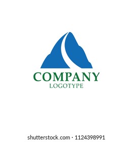 mountain logo vector. simple illustration with sign