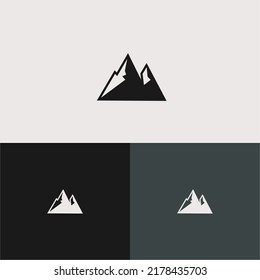 Vector de logotipo de montaña simple minimalista