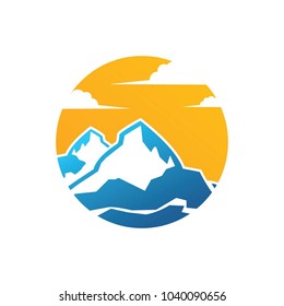 Mountain logo, vector logo template
