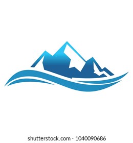 Mountain logo, vector logo template