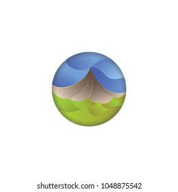 Mountain logo, vector logo template