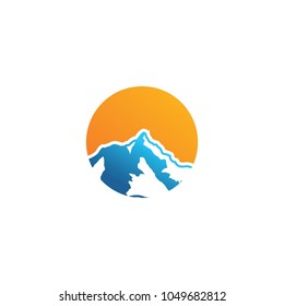 Mountain logo, vector logo template
