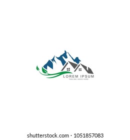 Mountain logo, vector logo template