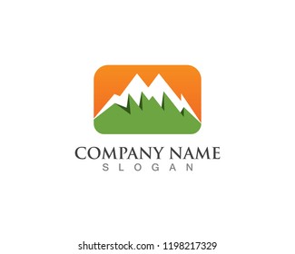 Mountain logo vector template 