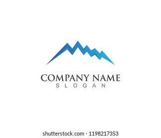 Mountain logo vector template 