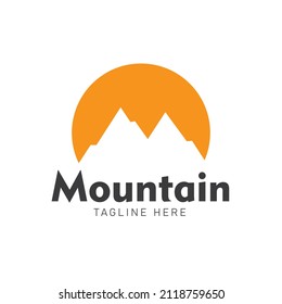 Mountain logo vector template icon