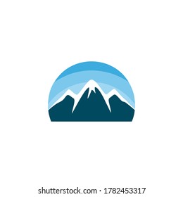 Mountain logo - vector logo template illustration. Outdoor adventure creative badge sign. Graphic design element