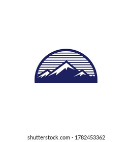 Mountain logo - vector logo template illustration. Outdoor adventure creative badge sign. Graphic design element