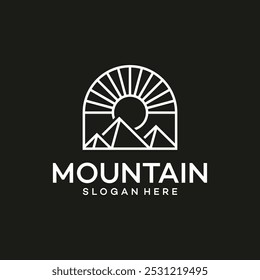 mountain logo vector template illustration
