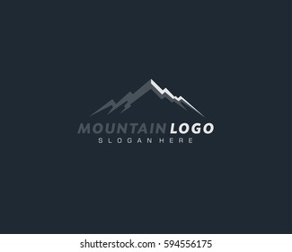 Mountain Logo Vector Template for Outdoor company logo