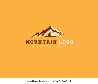 Mountain Logo Vector Template for Outdoor company logo