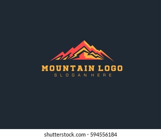 Mountain Logo Vector Template for Outdoor company logo