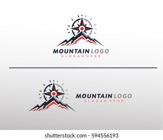 Mountain Logo Vector Template for Outdoor company logo