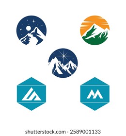 Mountain logo vector template symbol design
