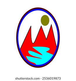 mountain logo vector you customize now
