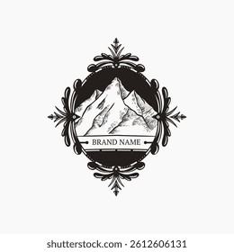 Mountain logo with vintage or classic style