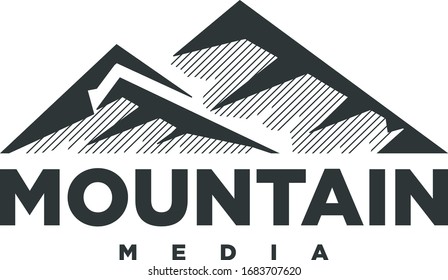 mountain logo vintage vector by me