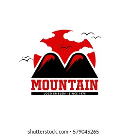 mountain logo with white background