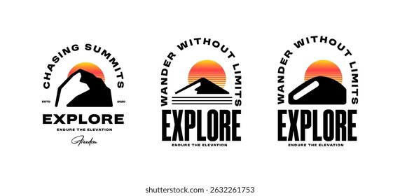 Mountain Logos A Collection of Black and White Mountain Designs