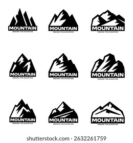 Mountain Logos A Collection of Black and White Mountain Designs