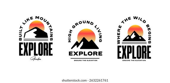 Mountain Logos A Collection of Black and White Mountain Designs