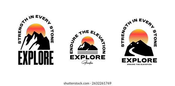 Mountain Logos A Collection of Black and White Mountain Designs