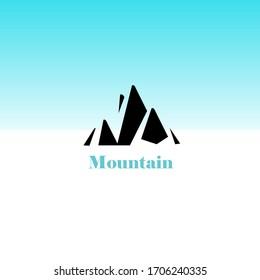 logos de montaña, siluetas forman un logotipo único y elegante vectorial 