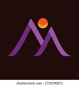Los logotipos o símbolos de montaña pueden utilizarse para probar logotipos de viajes de negocios