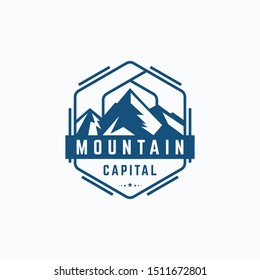 Mountain logotype design vector template