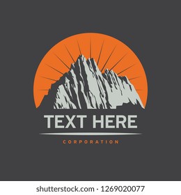 Mountain Logotype, Label, Badge and other design. Outdoor Adventure Sign or Symbol, vector illustration