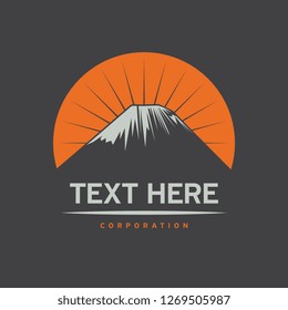 Mountain Logotype, Label, Badge and other design. Outdoor Adventure Sign or Symbol, vector illustration