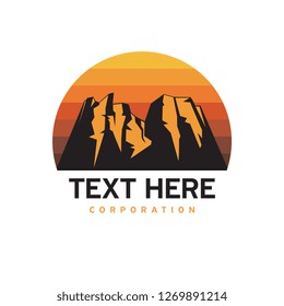 Mountain Logotype, Label, Badge and other design. Outdoor Adventure Sign or Symbol, vector illustration