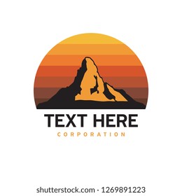 Mountain Logotype, Label, Badge and other design. Outdoor Adventure Sign or Symbol, vector illustration
