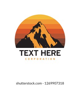 Mountain Logotype, Label, Badge and other design. Outdoor Adventure Sign or Symbol, vector illustration