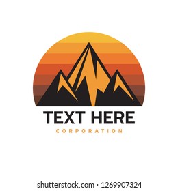 Mountain Logotype, Label, Badge and other design. Outdoor Adventure Sign or Symbol, vector illustration