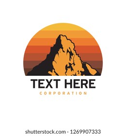 Mountain Logotype, Label, Badge and other design. Outdoor Adventure Sign or Symbol, vector illustration
