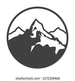 Mountain Logotype, Label, Badge and other design. Outdoor Adventure Sign or Symbol, vector illustration