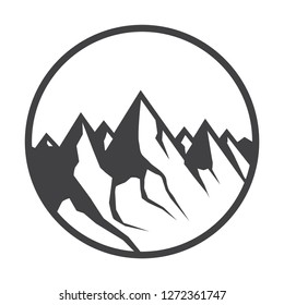 Mountain Logotype, Label, Badge and other design. Outdoor Adventure Sign or Symbol, vector illustration