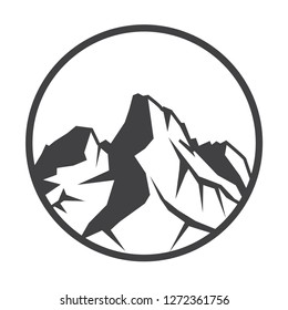 Mountain Logotype, Label, Badge and other design. Outdoor Adventure Sign or Symbol, vector illustration