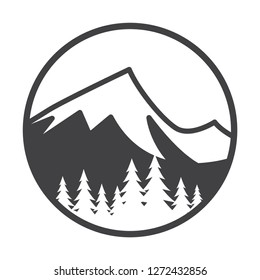Mountain Logotype, Label, Badge and other design. Outdoor Adventure Sign or Symbol, vector illustration