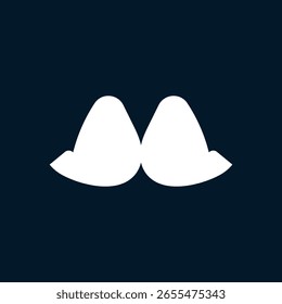 Logotipo de montanha, letra M com combinação de montanha, elemento de modelo de design de logotipo, ilustração de vetor