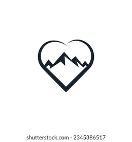 Mountain Love Logo Design with white background